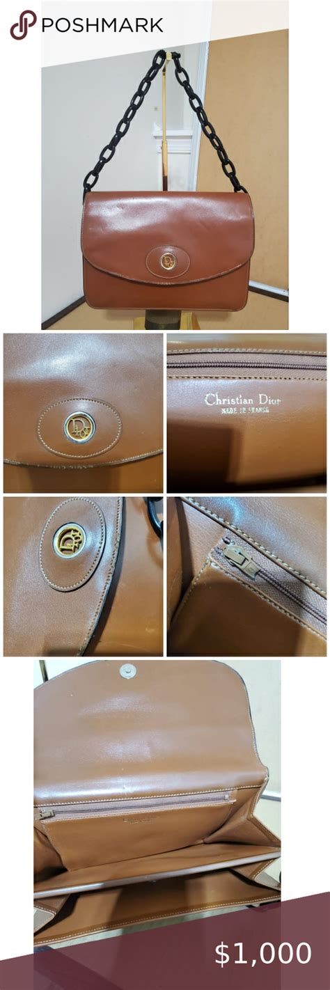 dior bag 1980|authentic christian dior shoulder bag.